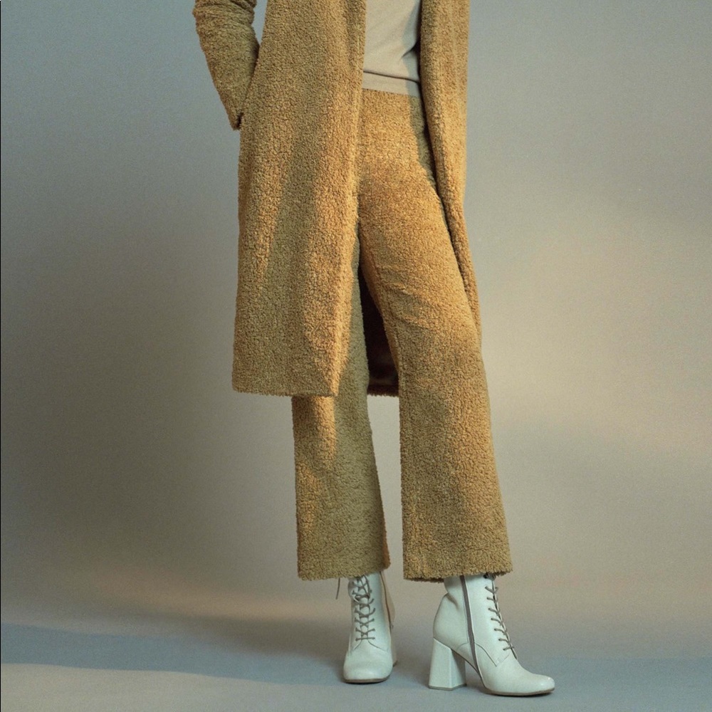 Maryam Nassir Zadeh Fall 2016 RTW Fuzzy Tan Julia Pants